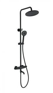 Душевая стойка Wonzon & Woghand Capsule WW-B3031-A3-MB с термостатом чёрный матовый